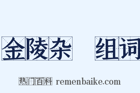 金陵杂誌组词是什么意思的图片